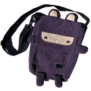 Heinrich Purple Corduroy Pet Monster Messenger Bag